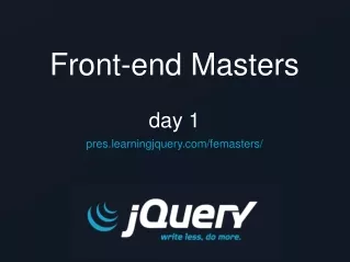 Front-end Masters day 1