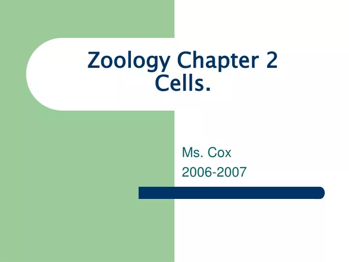 zoology chapter 2 cells