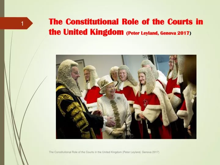 the constitutional role of the courts in the united kingdom peter leyland genova 2017