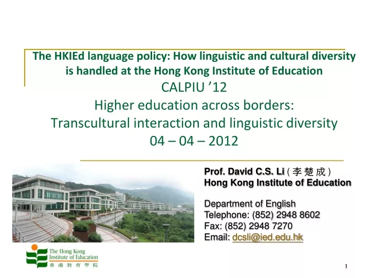 the hkied language policy how linguistic