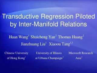 Transductive Regression Piloted by Inter-Manifold Relations