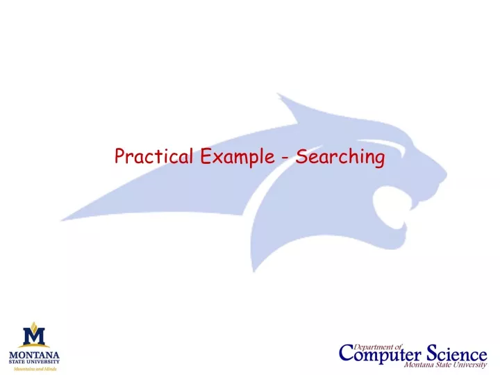 practical example searching