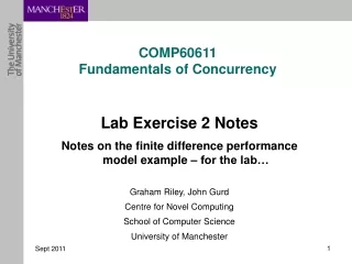 COMP60611 Fundamentals of Concurrency