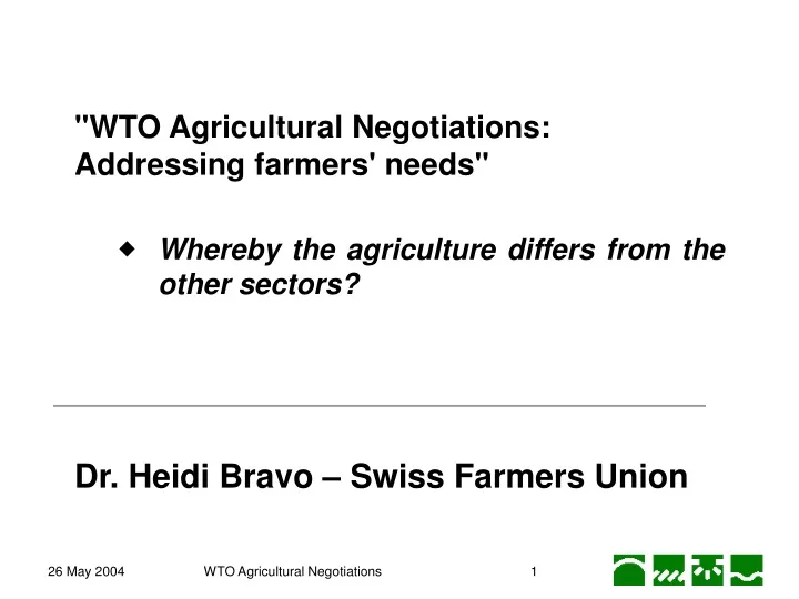 wto agricultural negotiations addressing farmers