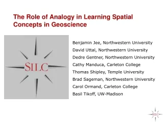 The Role of Analogy in Learning Spatial Concepts in Geoscience