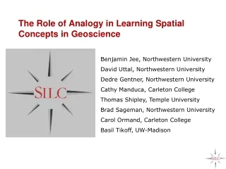 the role of analogy in learning spatial concepts in geoscience