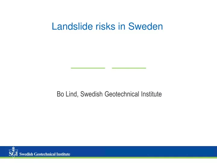 landslide risks in sweden
