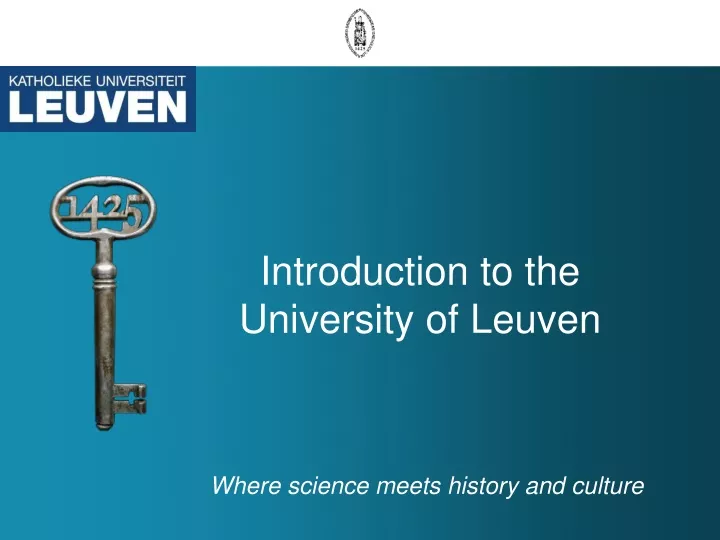 introduction to the university of leuven