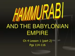 AND THE BABYLONIAN EMPIRE