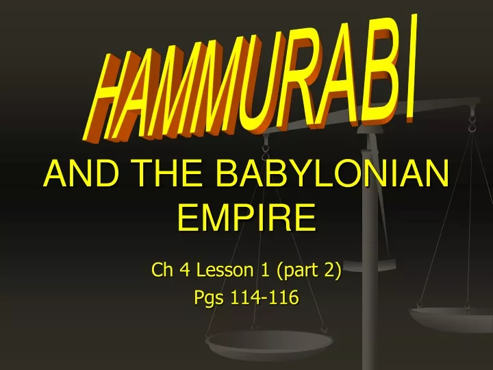 and the babylonian empire