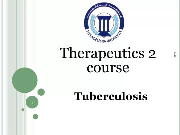 therapeutics 2 course