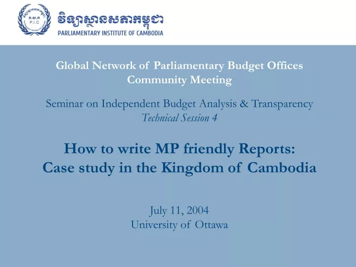 global network of parliamentary budget offices