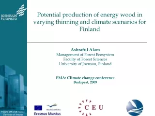 Potential production of energy wood in varying thinning and climate scenarios for Finland