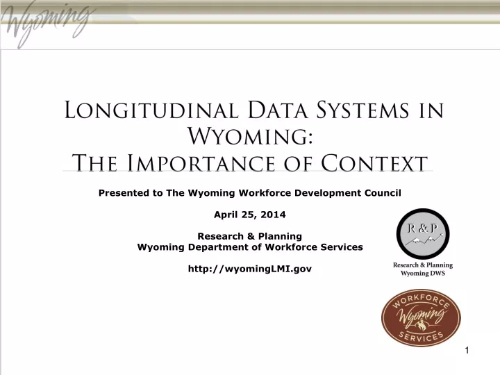 longitudinal data systems in wyoming