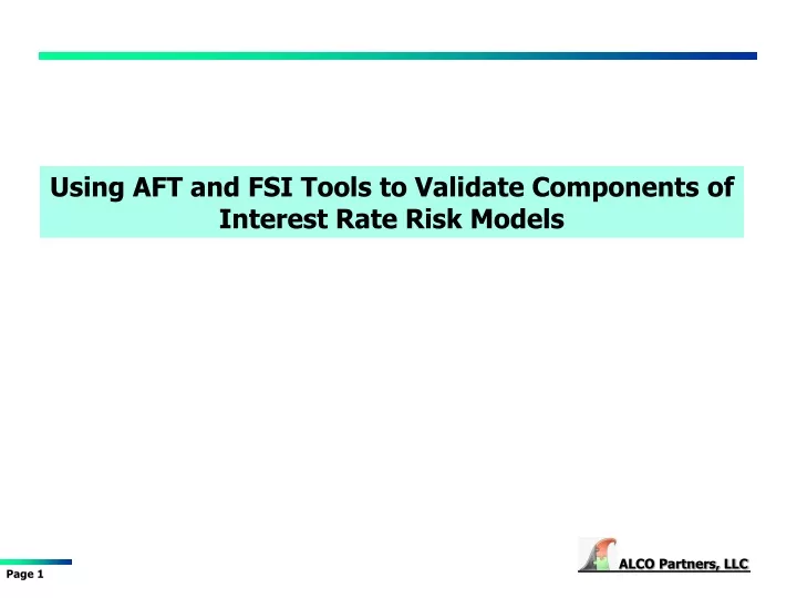 using aft and fsi tools to validate components