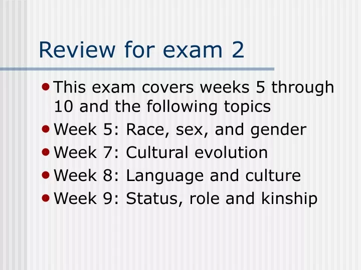 review for exam 2