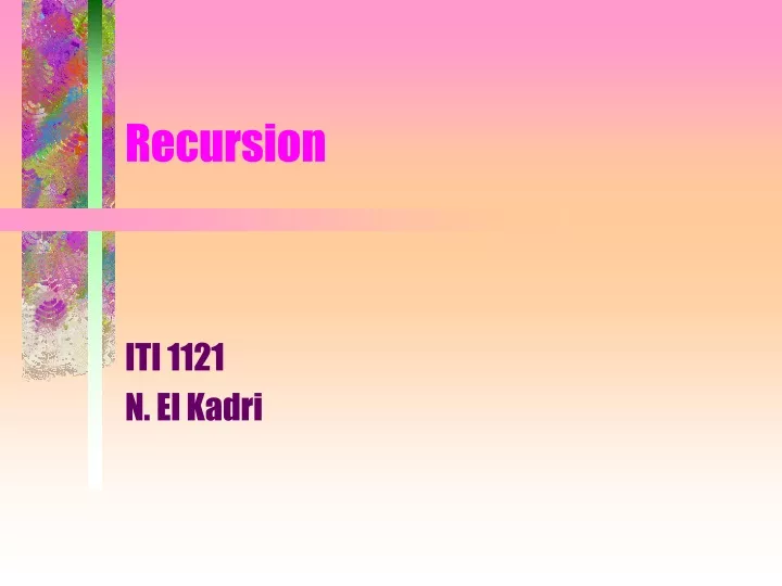 recursion