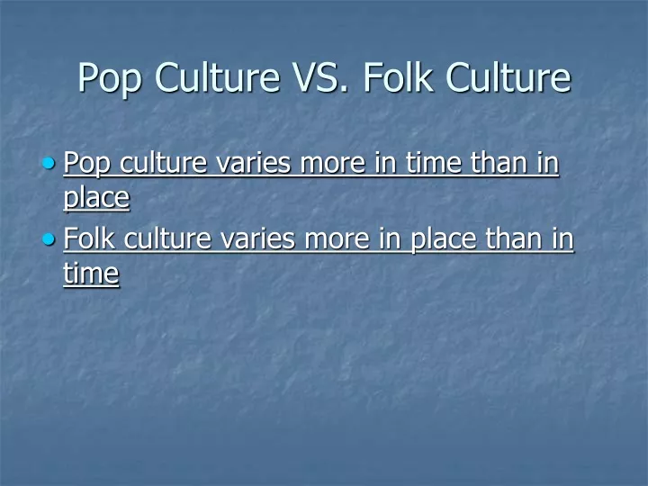 pop culture vs folk culture
