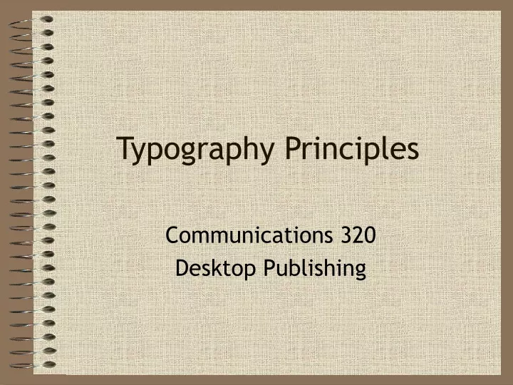 typography principles