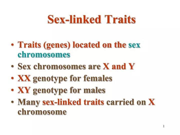 Ppt Sex Linked Traits Powerpoint Presentation Free Download Id 9301557