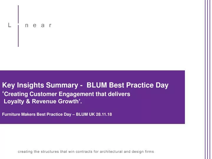 key insights summary blum best practice