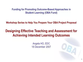 OBA Funding 2007-08