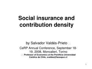 Social insurance and contribution density