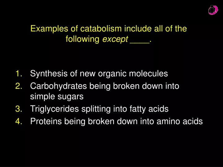 examples of catabolism include