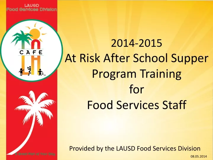 2014 2015 at risk after school supper program