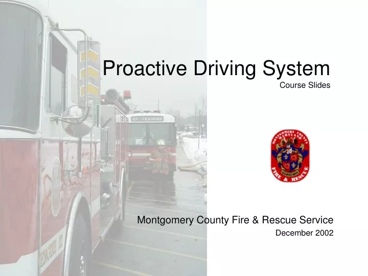 proactive driving system course slides