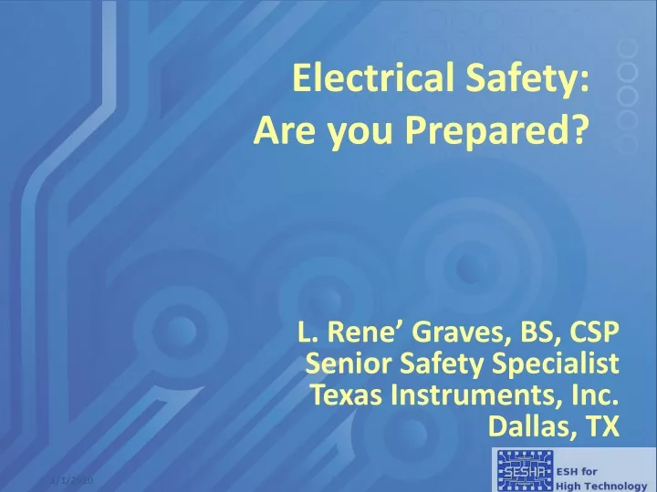 electrical safety are you prepared