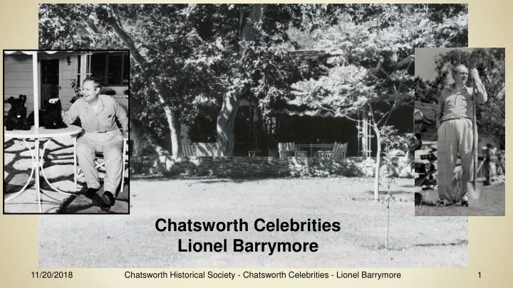 chatsworth celebrities lionel barrymore