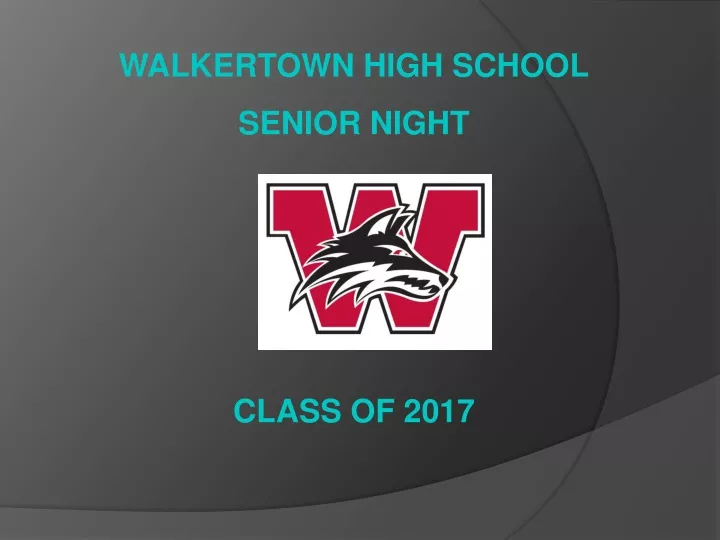 walkertown high school senior night class of 2017