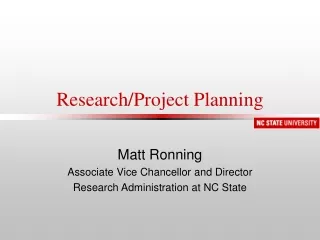 Research/Project Planning