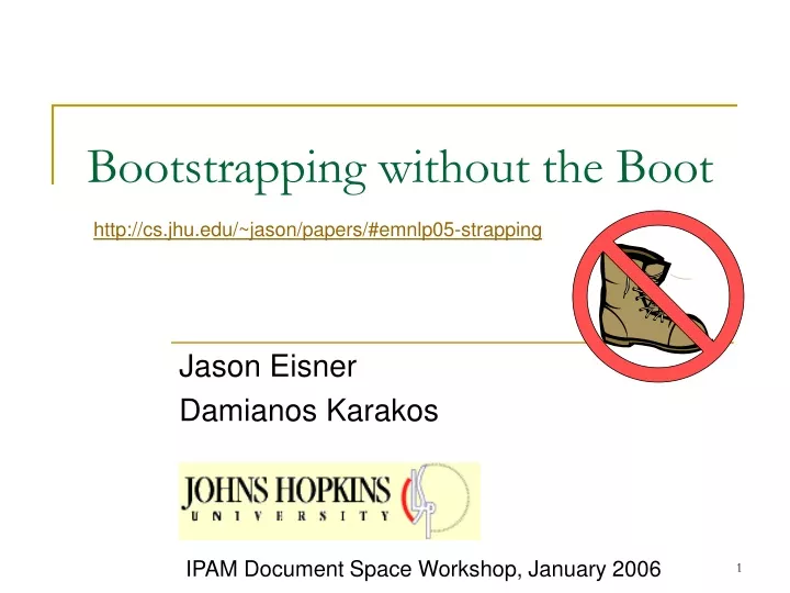 bootstrapping without the boot