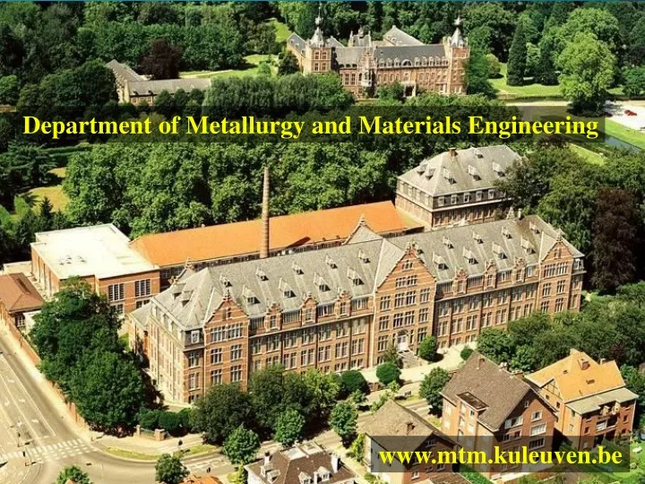 department of metallurgy and materials engineering