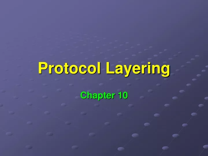 protocol layering