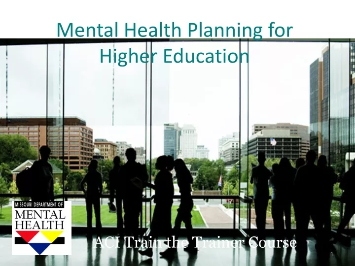 mental health planning for higher education