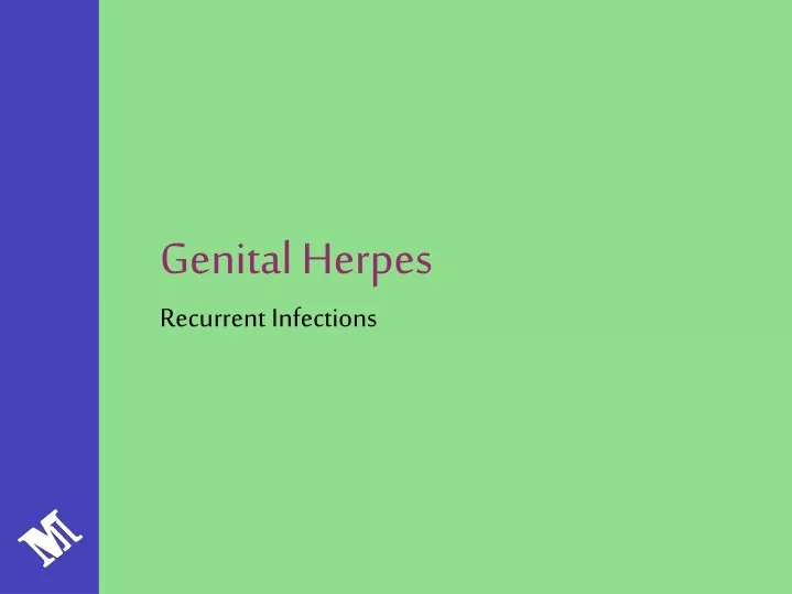 genital herpes recurrent infections