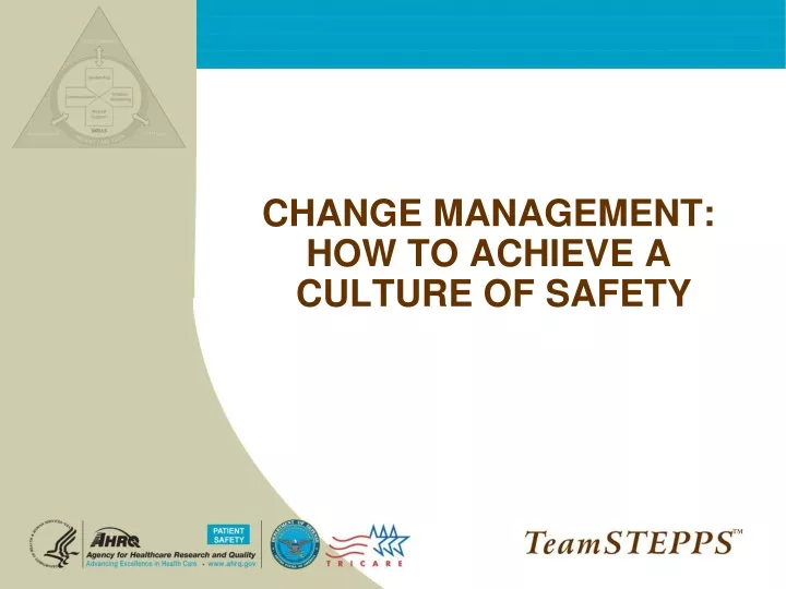 change management how to achieve a culture of safety