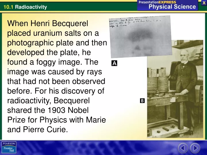 when henri becquerel placed uranium salts