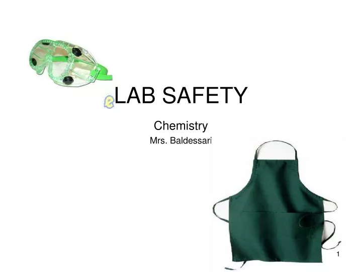 lab safety chemistry mrs baldessari