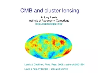 CMB and cluster lensing