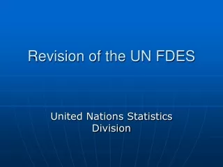 Revision of the UN FDES