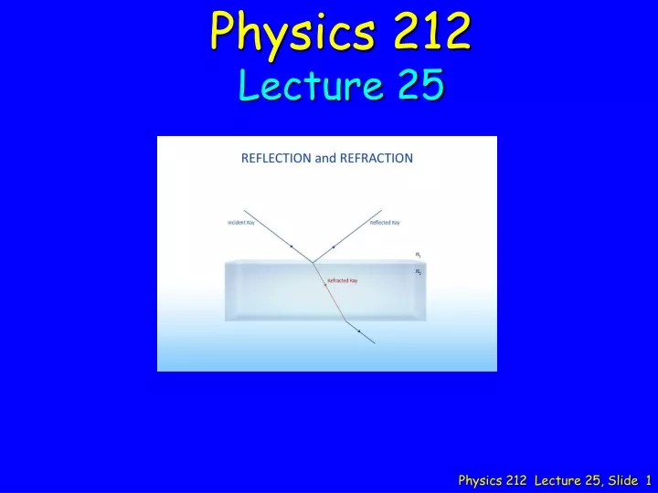 physics 212 lecture 25