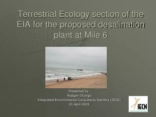 Terrestrial Ecology section of the EIA for the proposed desalination plant at Mile 6