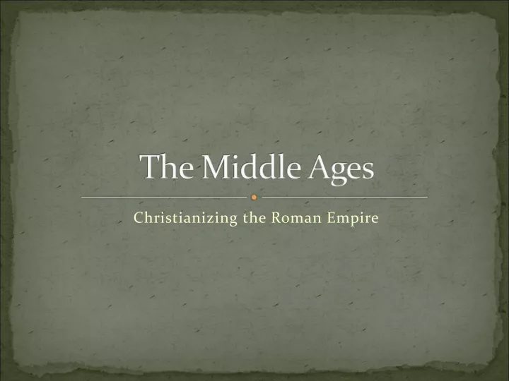 the middle ages