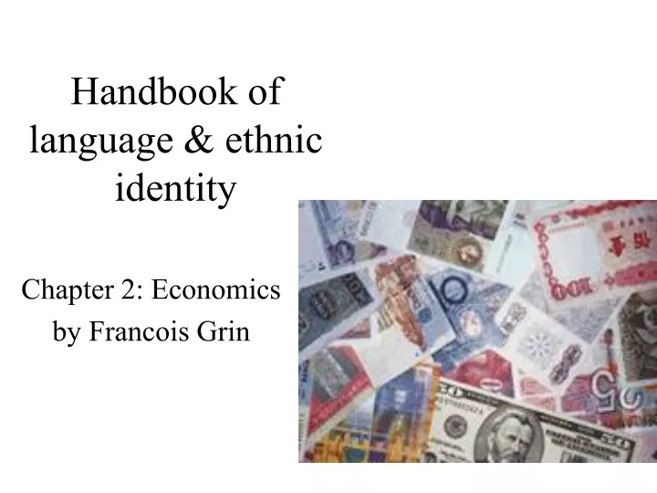 handbook of language ethnic identity