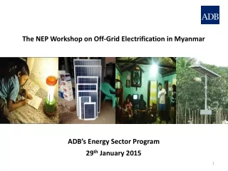 The NEP Workshop on Off-Grid Electrification in Myanmar