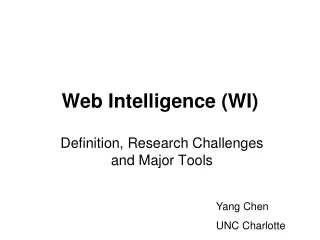 Web Intelligence (WI)